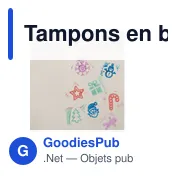 Tampons en bois personnalisables pour Noël - Set STAMPIEavec logo - Miniature 2
