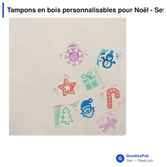 Tampons en bois personnalisables pour Noël - Set STAMPIEavec logo - Image 2