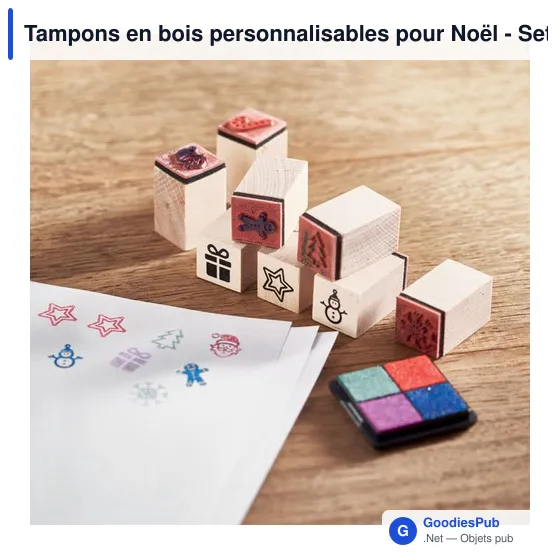 Tampons en bois personnalisables pour Noël - Set STAMPIEavec logo - Image 6