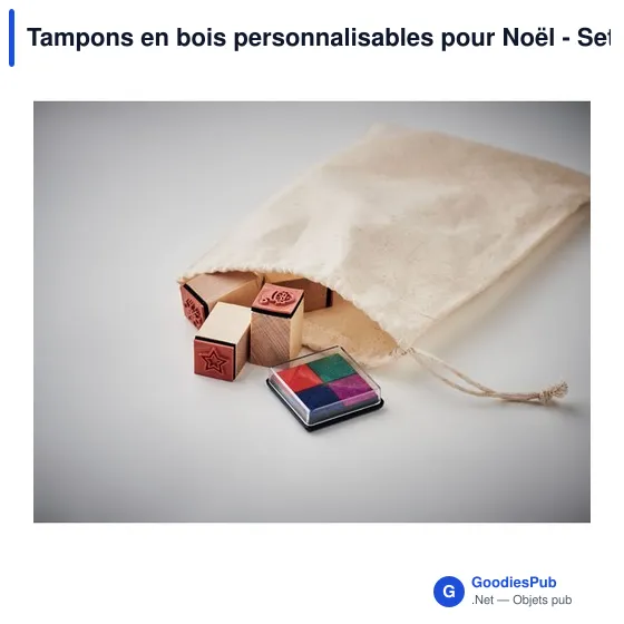 Tampons en bois personnalisables pour Noël - Set STAMPIEavec logo - Image 7