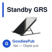 Support ordinateur portable personnalisable en aluminium recyclé - Standbyavec logo - Miniature 2