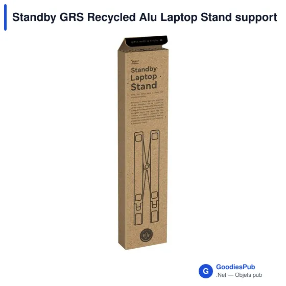 Support ordinateur portable personnalisable en aluminium recyclé - Standbyavec logo - Image 11