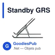 Support ordinateur portable personnalisable en aluminium recyclé - Standbyavec logo - Miniature 4