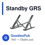Support ordinateur portable personnalisable en aluminium recyclé - Standbyavec logo - Miniature 5