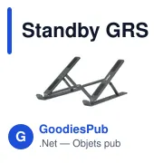 Support ordinateur portable personnalisable en aluminium recyclé - Standbyavec logo - Miniature 6