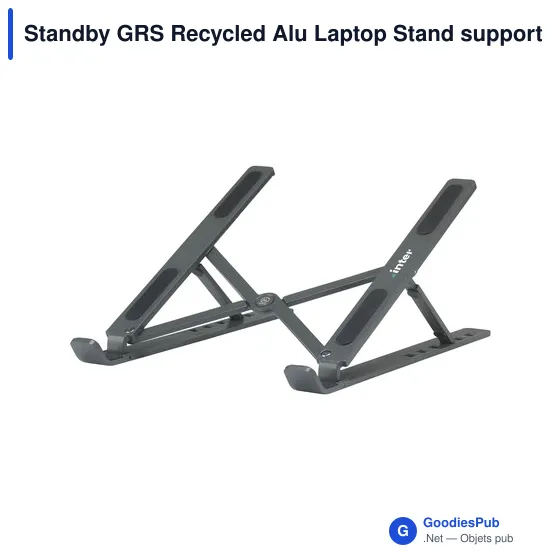 Support ordinateur portable personnalisable en aluminium recyclé - Standbyavec logo - Image 6