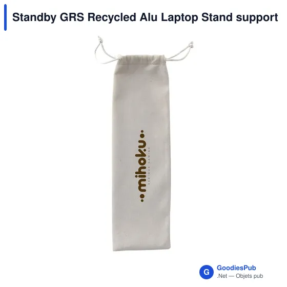 Support ordinateur portable personnalisable en aluminium recyclé - Standbyavec logo - Image 9