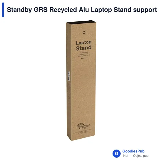 Support ordinateur portable personnalisable en aluminium recyclé - Standbyavec logo - Image 10
