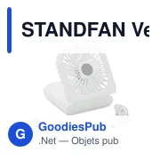 STANDFAN Ventilateur portable, pliable - Miniature 1