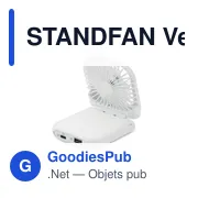 STANDFAN Ventilateur portable, pliable - Miniature 4