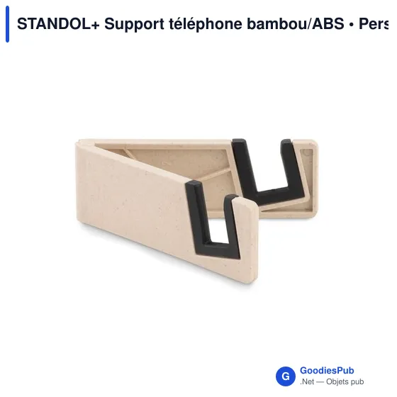 STANDOL+ Support téléphone bambou/ABS - Image 1