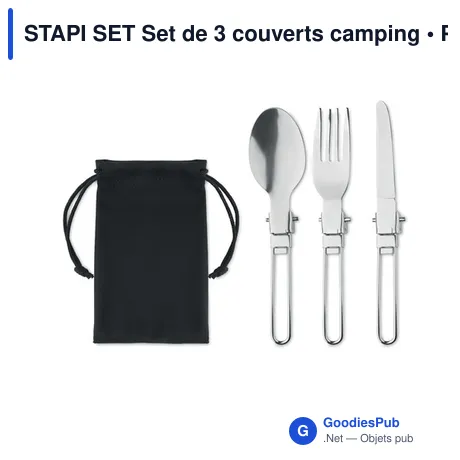 STAPI SET Set de 3 couverts camping