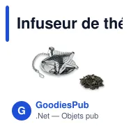 Infuseur de thé personnalisable en acier inoxydable - STARFILTERavec logo - Miniature 1