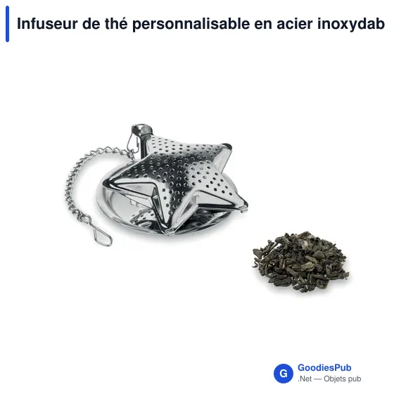 Infuseur de thé personnalisable en acier inoxydable - STARFILTERavec logo - Image 1