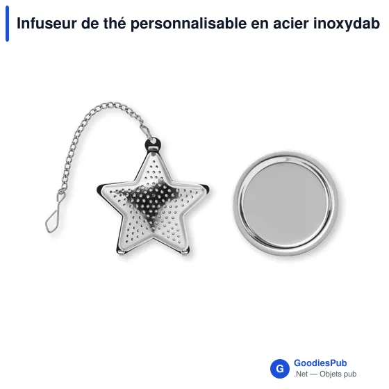 Infuseur de thé personnalisable en acier inoxydable - STARFILTERavec logo - Image 2