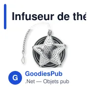 Infuseur de thé personnalisable en acier inoxydable - STARFILTERavec logo - Miniature 3
