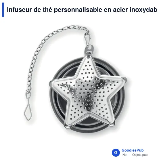 Infuseur de thé personnalisable en acier inoxydable - STARFILTERavec logo - Image 3