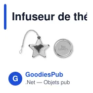 Infuseur de thé personnalisable en acier inoxydable - STARFILTERavec logo - Miniature 4