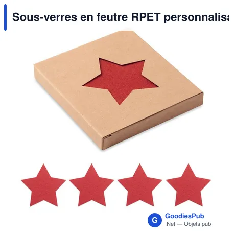 Sous-verres en feutre RPET personnalisables avec logo - STARGUARD