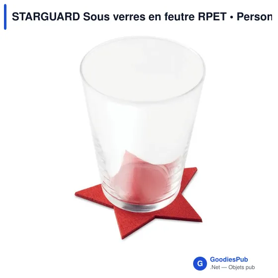 Sous-verres en feutre RPET personnalisables avec logo - STARGUARD - Image 2