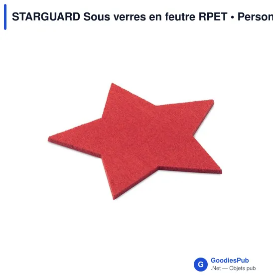 Sous-verres en feutre RPET personnalisables avec logo - STARGUARD - Image 3