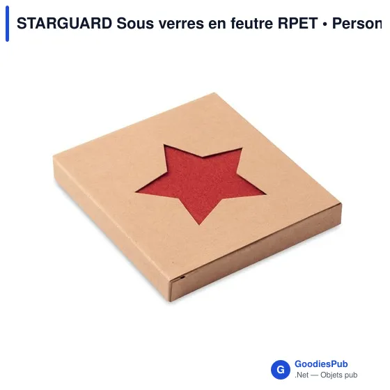 Sous-verres en feutre RPET personnalisables avec logo - STARGUARD - Image 4