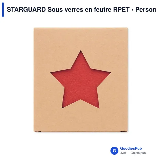 Sous-verres en feutre RPET personnalisables avec logo - STARGUARD - Image 5