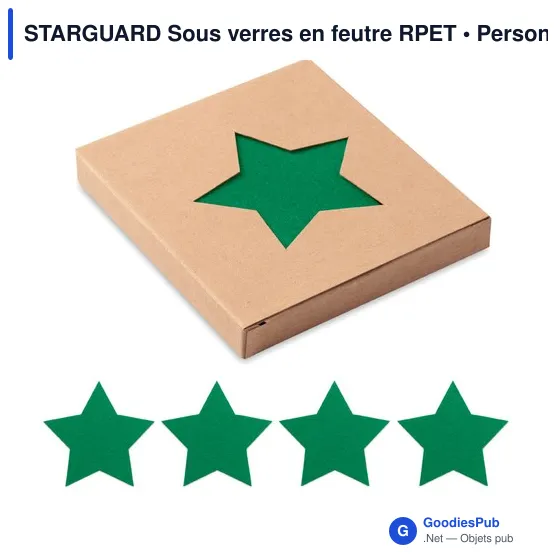 Sous-verres en feutre RPET personnalisables avec logo - STARGUARD - Image 6
