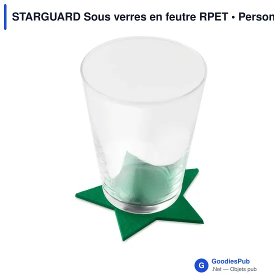 Sous-verres en feutre RPET personnalisables avec logo - STARGUARD - Image 7