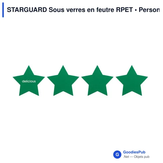 Sous-verres en feutre RPET personnalisables avec logo - STARGUARD - Image 10
