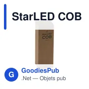 Lampe de poche personnalisable StarLED COB avec logo - Miniature 1