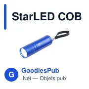 Lampe de poche personnalisable StarLED COB avec logo - Miniature 4