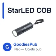 Lampe de poche personnalisable StarLED COB avec logo - Miniature 6