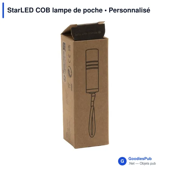 Lampe de poche personnalisable StarLED COB avec logo - Image 8
