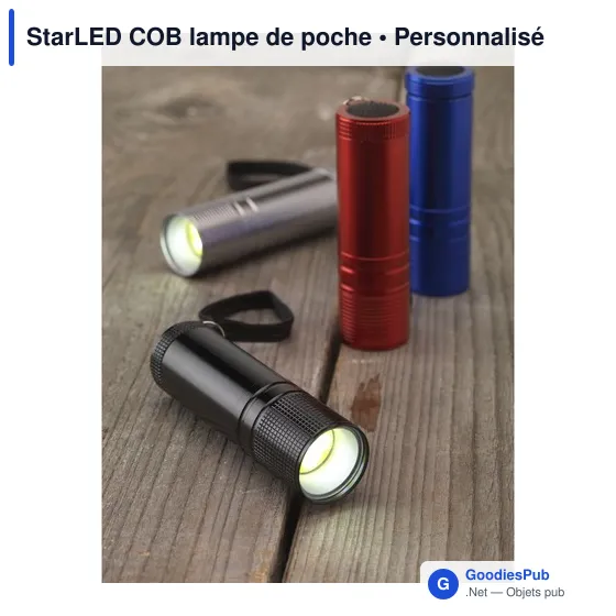 Lampe de poche personnalisable StarLED COB avec logo - Image 9
