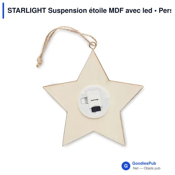Suspension étoile personnalisable en MDF avec logo - STARLIGHT - Image 2