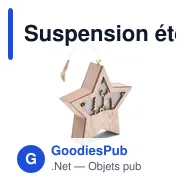 Suspension étoile personnalisable en MDF avec logo - STARLIGHT - Miniature 3