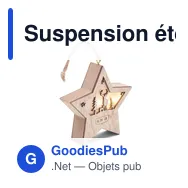 Suspension étoile personnalisable en MDF avec logo - STARLIGHT - Miniature 4