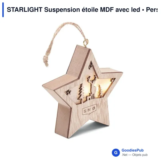 Suspension étoile personnalisable en MDF avec logo - STARLIGHT - Image 4