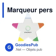 Marqueur personnalisable StarMarker avec logo - 5 couleurs fluorescentes - Miniature 2