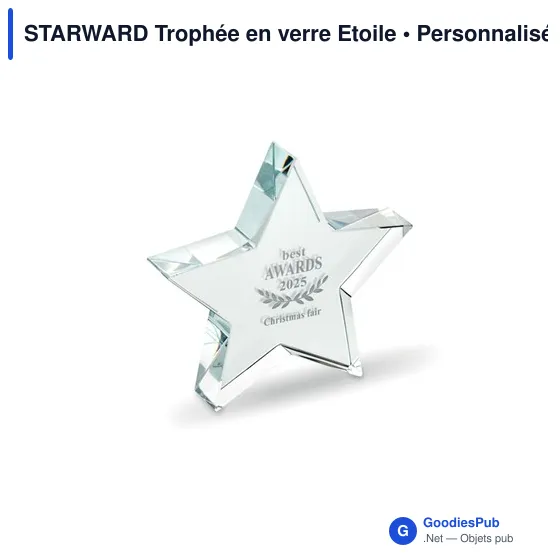 Trophée en verre étoile personnalisable avec logo - STARWARD - Image 4