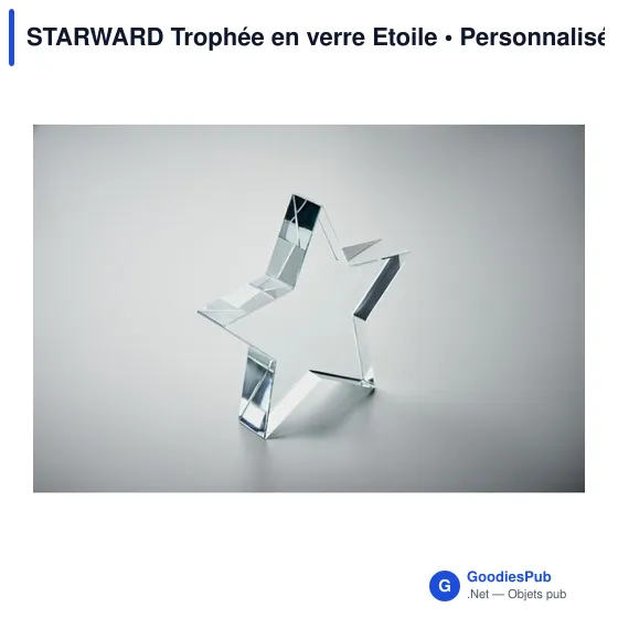Trophée en verre étoile personnalisable avec logo - STARWARD - Image 5