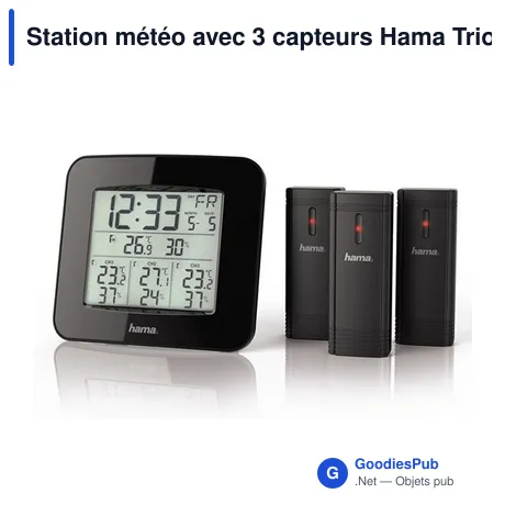 Station météo personnalisable Hama Trio avec logo
