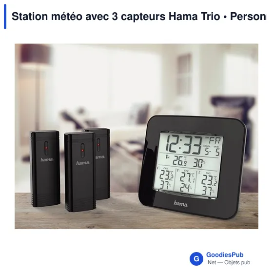 Station météo avec 3 capteurs Hama Trio - Image 2