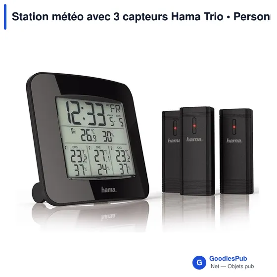 Station météo avec 3 capteurs Hama Trio - Image 3