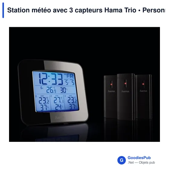 Station météo avec 3 capteurs Hama Trio - Image 5