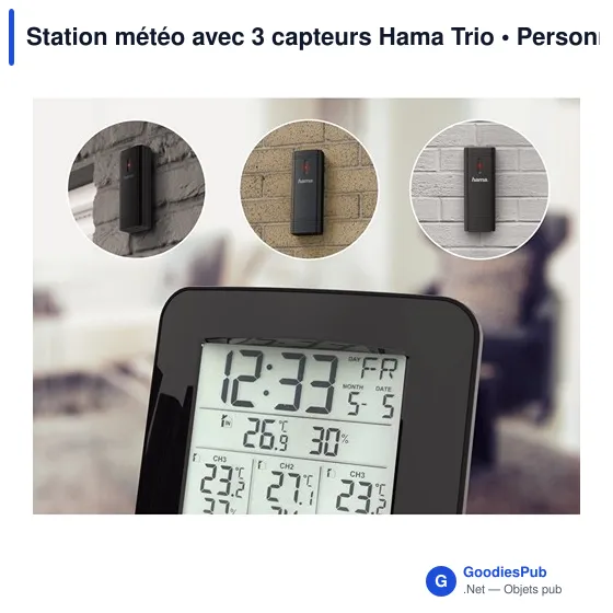 Station météo avec 3 capteurs Hama Trio - Image 8