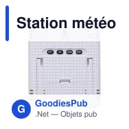 Station météo personnalisable en bambou et ABS avec logo - Piper - Miniature 3