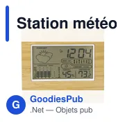 Station météo en bambou Lia - Miniature 1