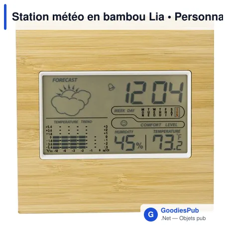 Station météo en bambou Lia